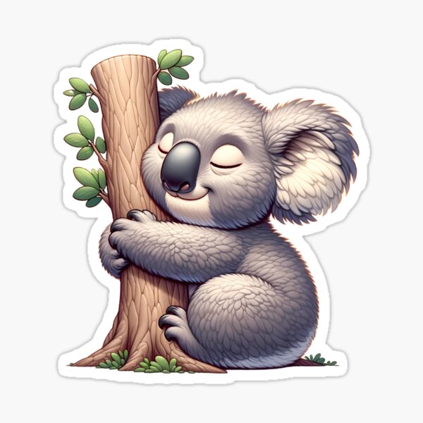 Koala Hugging Stickers for Sale