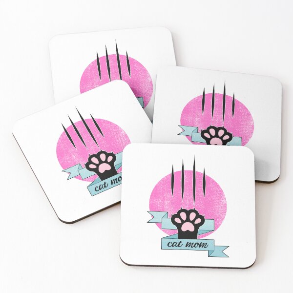 Item preview, Cat Mom | Cat Paw | Teal and Pink  designed and sold by ObsidianDaz.
