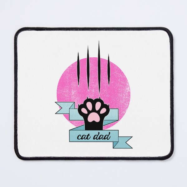 Item preview, Cat Dad | Cat Paw | Teal and Pink  designed and sold by ObsidianDaz.