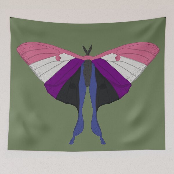 Item preview, Genderfluid Luna Moth designed and sold by GreenCatPress.