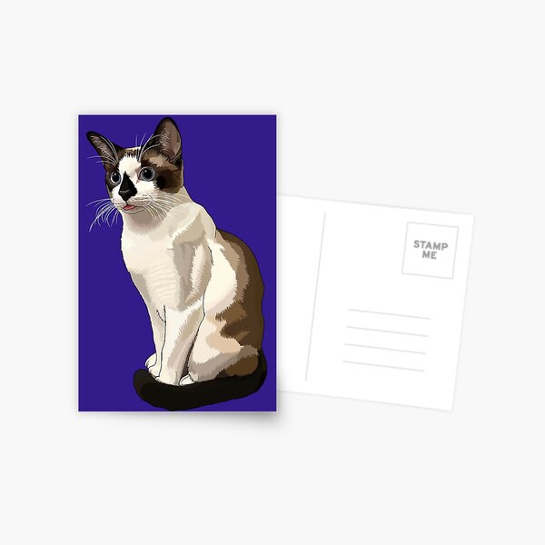 Item preview, Seal Point Snowshoe Siamese Cat Blep designed and sold by Carleah Unique.