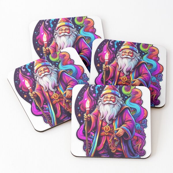 Item preview, Santa Claus as magician with a whimsical style space backdrop  designed and sold by Trendsecne.