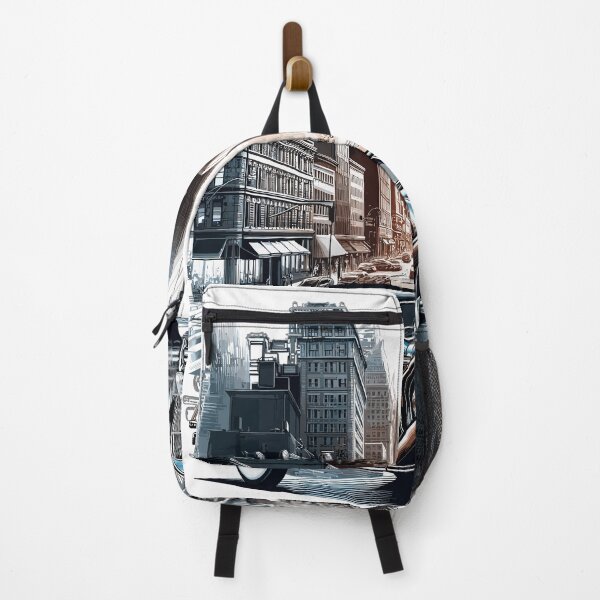 Item preview, Vintage car in the city designed and sold by LongIslandDesgn.