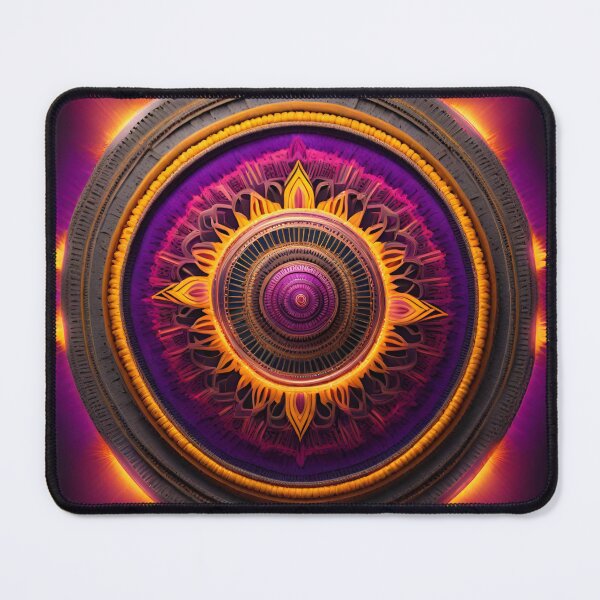 Item preview, Energetic Sunburst Mandala Vibrant Purple & Yellow designed and sold by SpiritualManda.