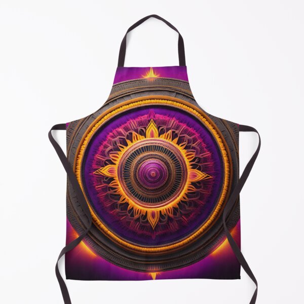 Item preview, Energetic Sunburst Mandala Vibrant Purple & Yellow designed and sold by SpiritualManda.