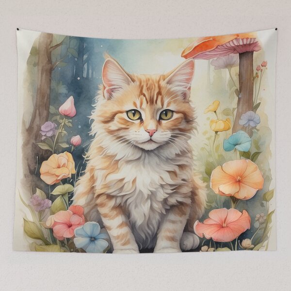 Item preview, 002 Ink Wash Painting of a Cute Cat designed and sold by Alexis Art Collection.