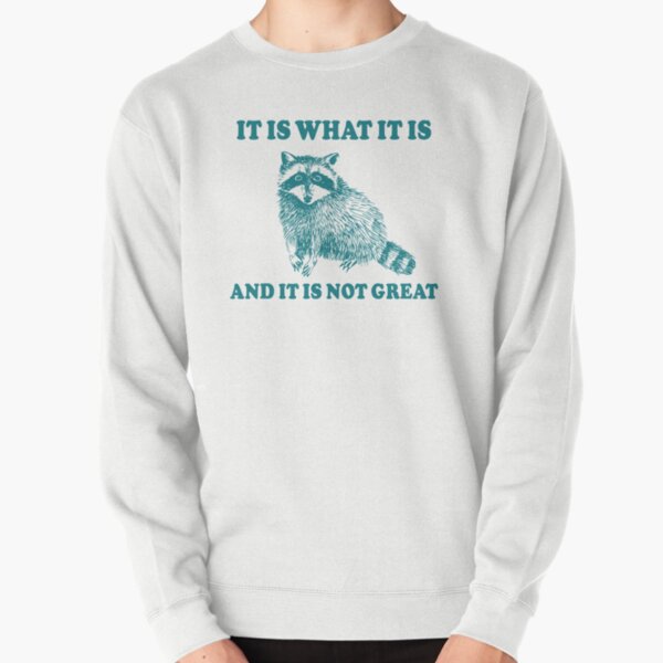 Item preview, It Is What It is And It is Not Great Raccoon Meme designed and sold by fomodesigns.
