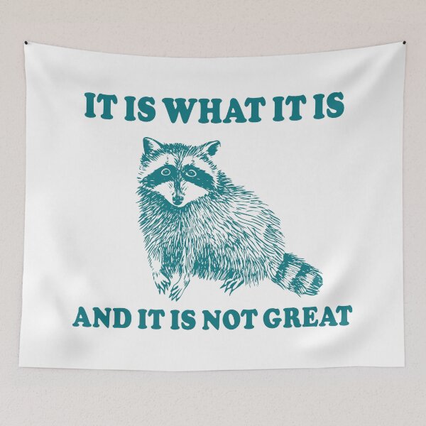 Item preview, It Is What It is And It is Not Great Raccoon Meme designed and sold by fomodesigns.