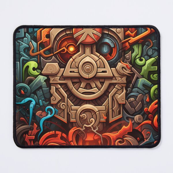 Item preview, “Azteque 3D Graffiti: Architectural Art in Movement” designed and sold by Art-Vortex-fr.