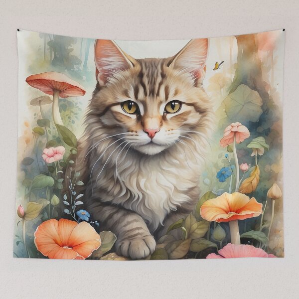 Item preview, 003 Ink Wash Painting of a Cute Cat designed and sold by Alexis Art Collection.