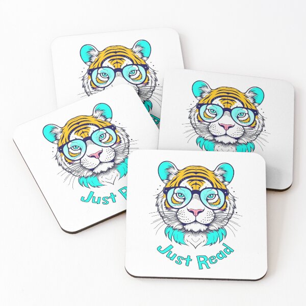 Item preview, Just Read Hipster Tiger #1 designed and sold by dave-elf.
