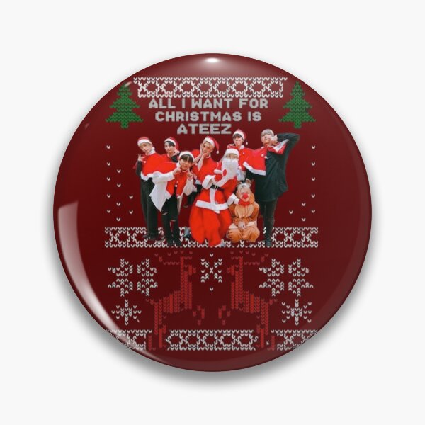 Item preview, Ateez All I want for Christmas is Ateez christmas ugly sweater ATEEZ – THE WORLD EP.FIN : WILL kpop boy group members b&w designed and sold by Kpop-Noona.