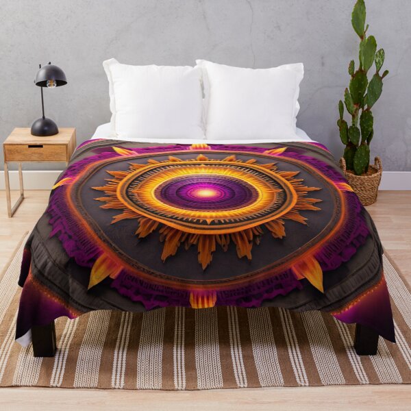 Item preview, Vibrant Sunburst Mandala Energy Burst designed and sold by SpiritualManda.