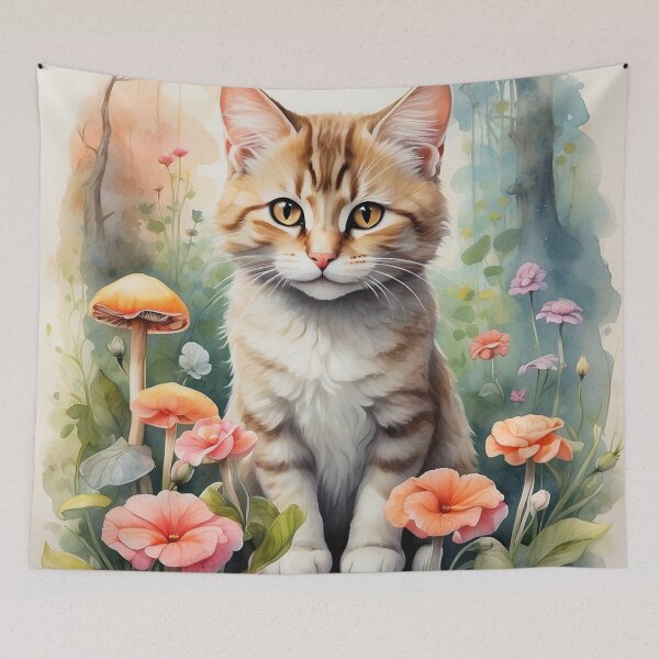 Item preview, 005 Ink Wash Painting of a Cute Cat designed and sold by Alexis Art Collection.