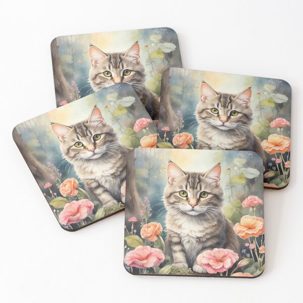 Item preview, 006 Ink Wash Painting of a Cute Cat designed and sold by Alexis Art Collection.