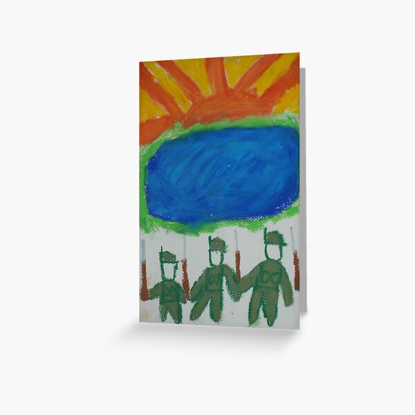 And their ghosts may be heard as they march by that billabong Greeting Card
