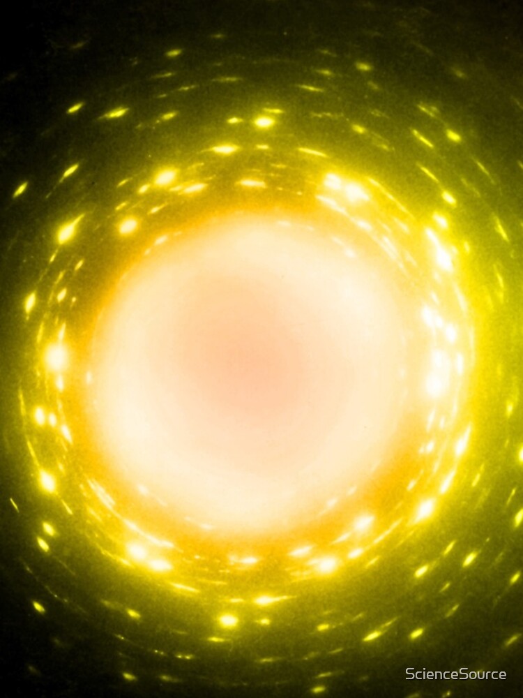 Thumbnail 4 of 4, iPhone Case, X-Ray Diffraction Pattern Polyethylene Crystals designed and sold by ScienceSource.