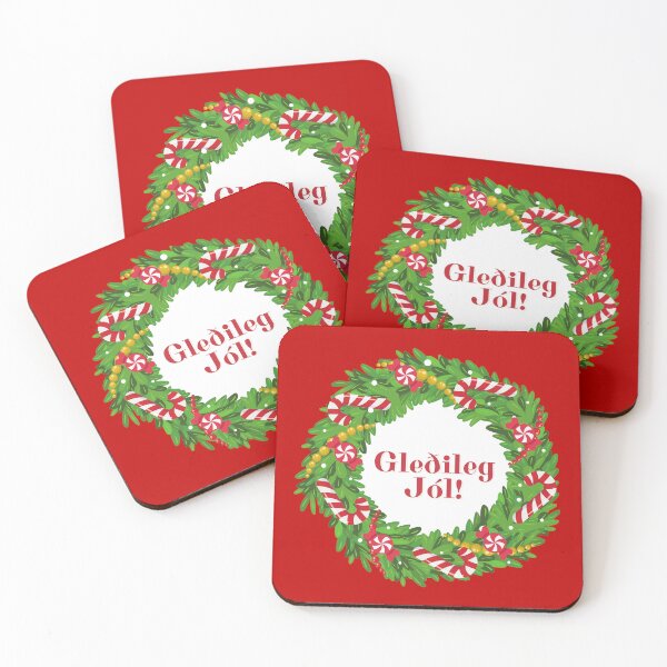 Item preview, WREATH:  Gleðileg Jól! (Merry Christmas!) - fun Iceland Christmas signs designed and sold by DesignsFromTW-S.