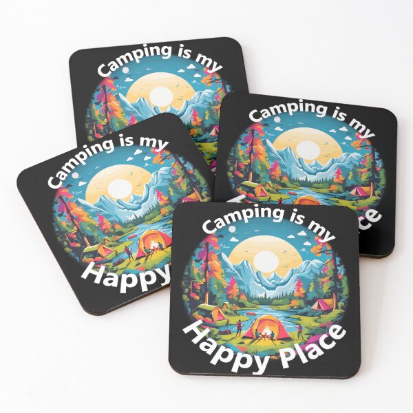 Item preview, Camping is my Happy Placed designed and sold by Griffanaut.