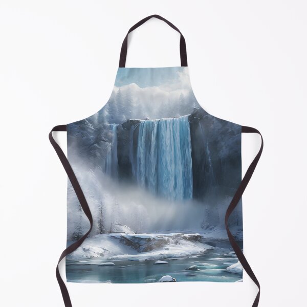 Item preview, Waterfall in a Snowy Forest designed and sold by Design-Illusi0n.