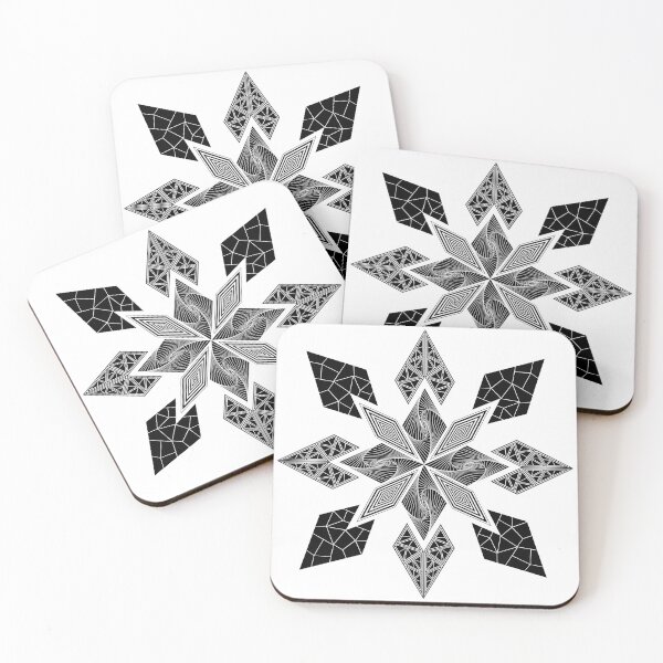 Item preview, Black and White Eight Point - Geometric designed and sold by DHTDesigns.