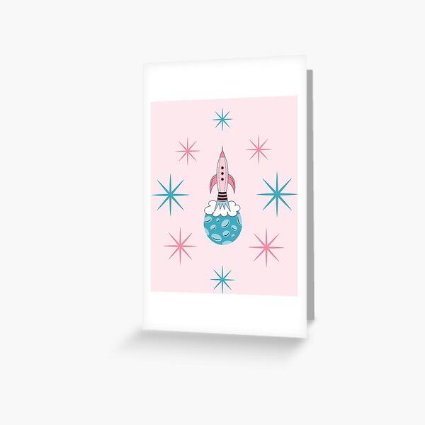 Little Pink Rocket Greeting Card