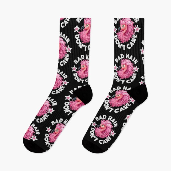 Item preview, Bad Hair Don't Care - Pink Flamingo (White Lettering) designed and sold by VelvetRoom.