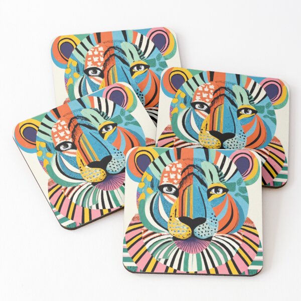 Item preview, Animal Carnival retro vintage colourful bear  designed and sold by VoodoovilleArt.
