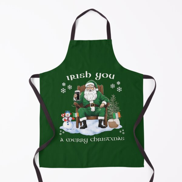 Item preview, Irish You A Merry Christmas, Irish Santa with Guinness, Irish Themed Christmas Shirt designed and sold by Urban-Celt.