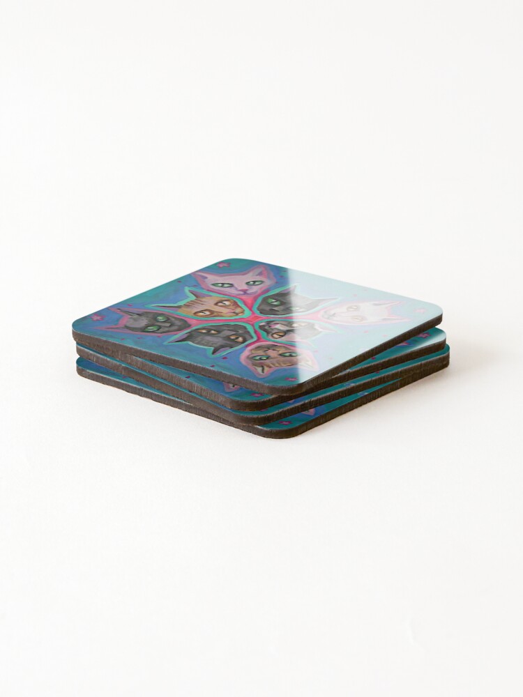 Thumbnail 4 of 5, Coasters (Set of 4), Cat Machine designed and sold by JecaLend.