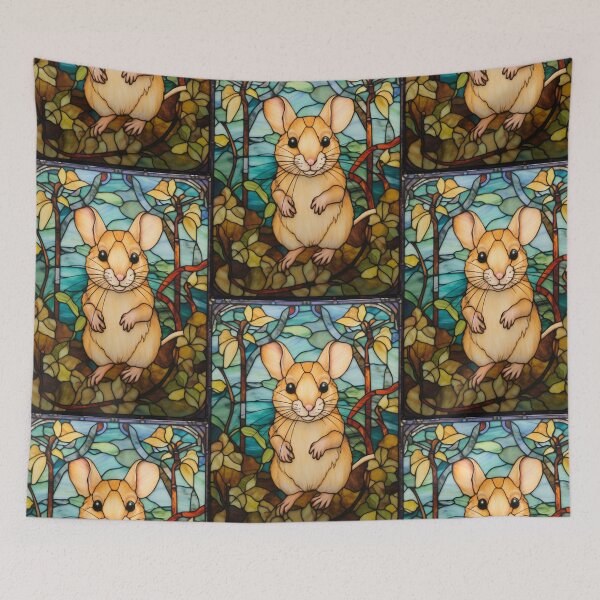 Item preview, Cute Gerbil Stained Glass  designed and sold by pinkal.