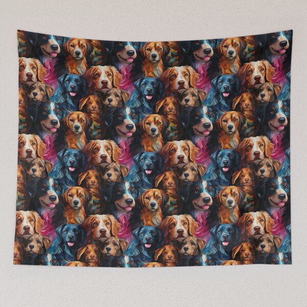 Item preview, Exclusive Artwork Cute Dogs Mosaic Puppies Gift Ideas P103-4 designed and sold by MPCFICTION.