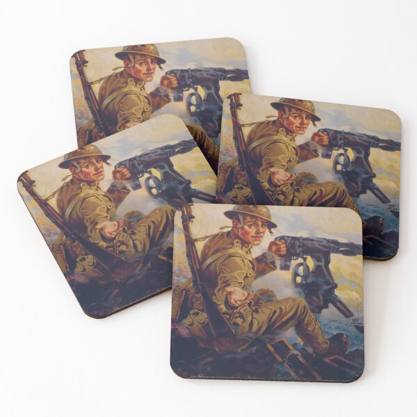 Item preview, Back The Front WWI Propaganda Heroic Soldier designed and sold by InnerCitadel.