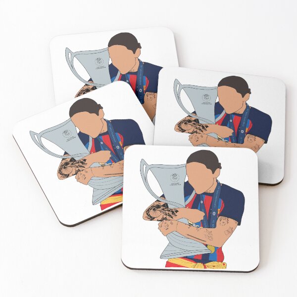 Item preview, Mapi León hugging UWCL trophy designed and sold by Laura Piedrafita.