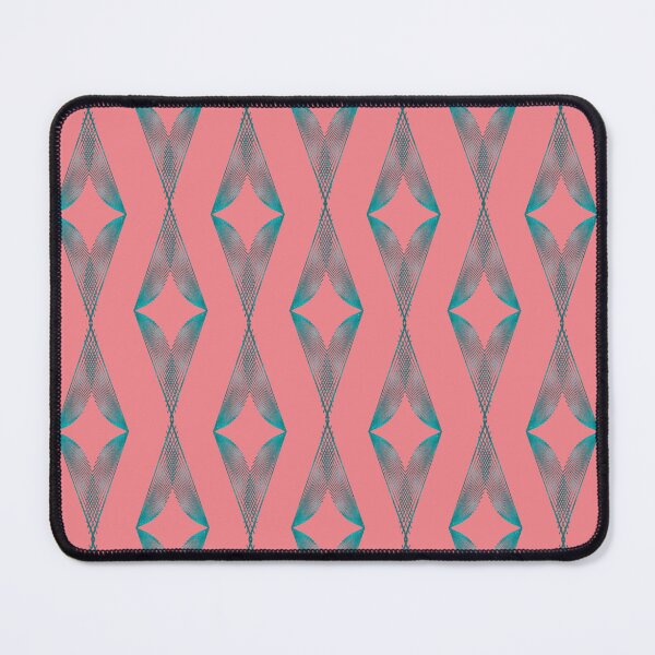 Item preview, Turquoise Triangles Half Drop - Coral Pink designed and sold by CushyNest.