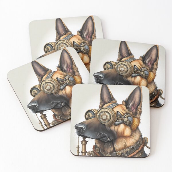 Item preview, STEAMPUNK STYLE GERMAN SHEPHERD DOG designed and sold by cubiask.