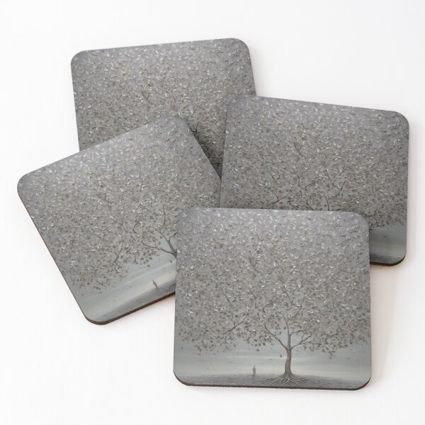 Item preview, Tree-filled on Sparkling Gray designed and sold by Sadia  Jannat.