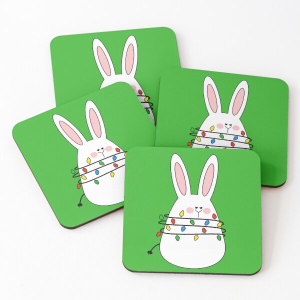 Item preview, Bunny tangled in a string of Christmas lights designed and sold by tentihandmade.