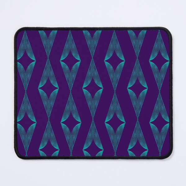 Aperçu de l'œuvre Triangles Turquoise Demi Goutte - Prune Profonde créée et vendue par CushyNest.