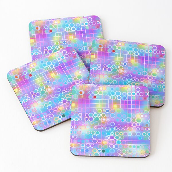 Item preview, Iridescent Bubble Grid Abstract Artwork designed and sold by inkArtistryfine.