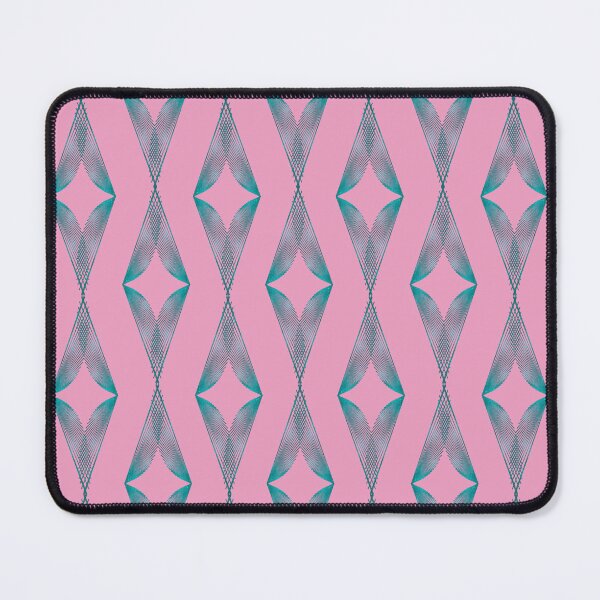 Aperçu de l'œuvre Triangles Turquoise Demi Goutte - Magenta Pastel créée et vendue par CushyNest.