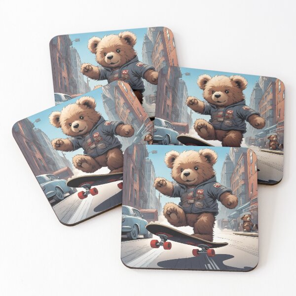 Item preview, Teddy riding a skateboard designed and sold by Colin Bentham.