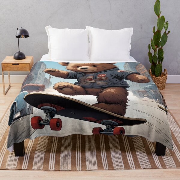 Item preview, Teddy riding a skateboard designed and sold by Colin Bentham.