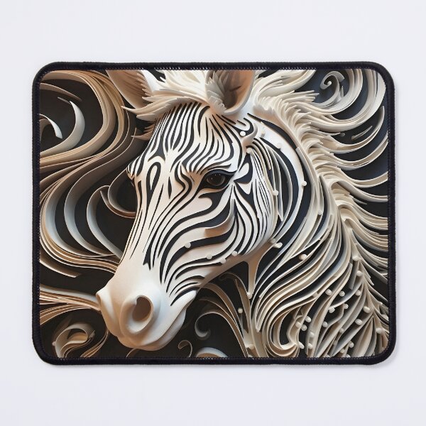 Item preview, intricate swirling realistic zebra pattern designed and sold by dcrc.