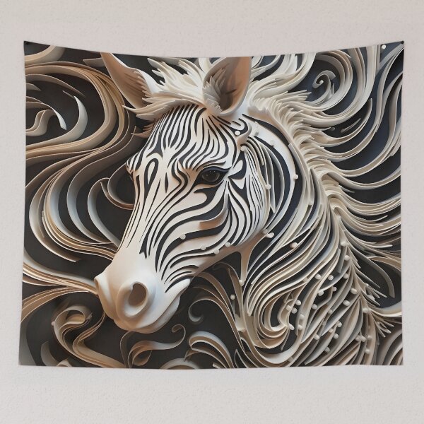 Item preview, intricate swirling realistic zebra pattern  designed and sold by dcrc.