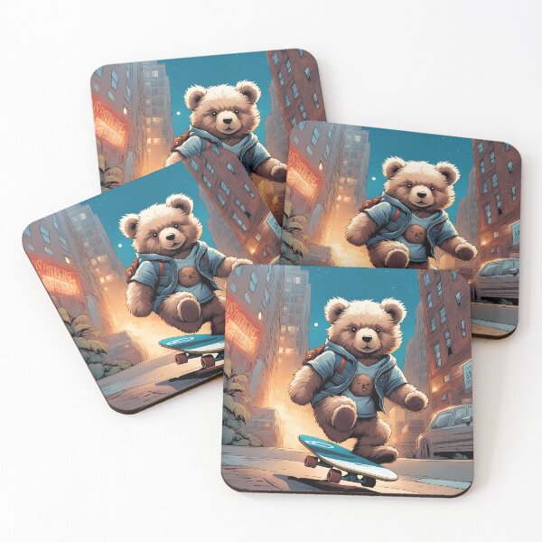 Item preview, Teddy riding a skateboard designed and sold by Colin Bentham.