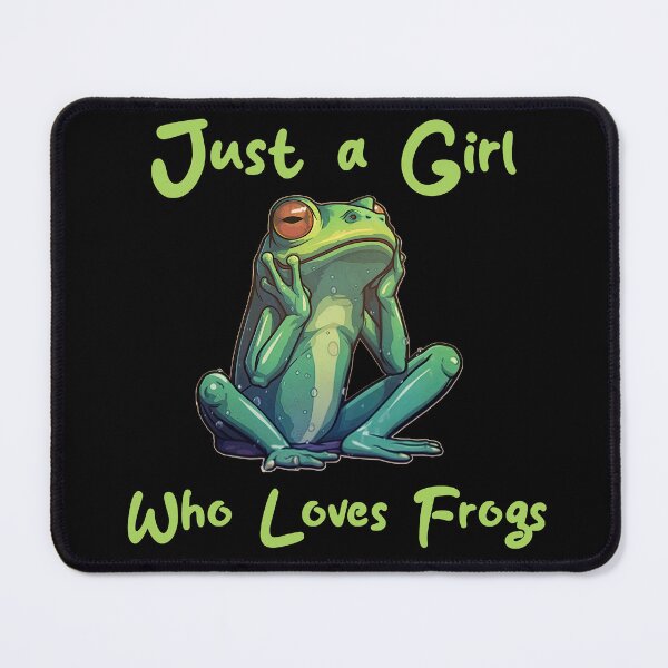 Item preview, Just a Girl Who Loves Frogs designed and sold by WallGemsArt.
