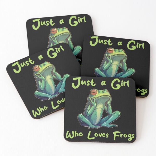 Item preview, Just a Girl Who Loves Frogs designed and sold by WallGemsArt.