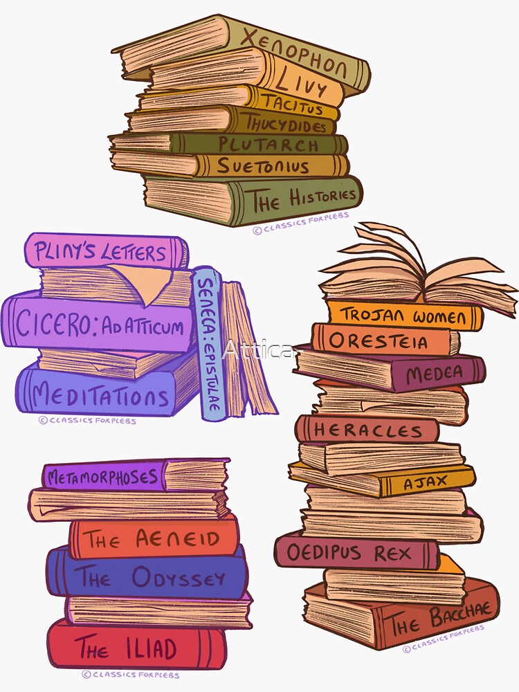 Thumbnail 3 of 3, Sticker, Ancient Books designed and sold by Attica-.