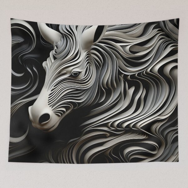 Item preview, intricate swirling realistic zebra pattern designed and sold by dcrc.